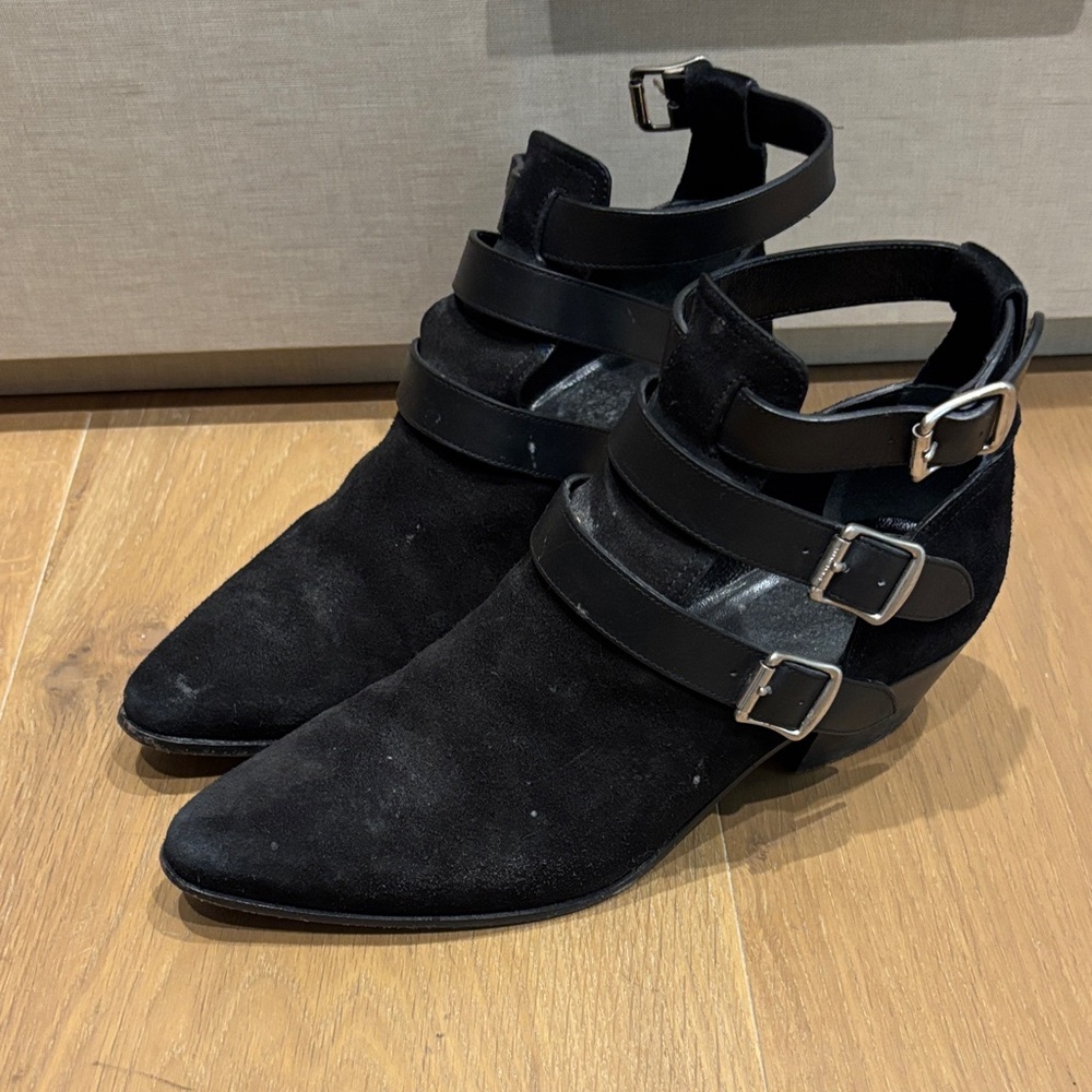Saint Laurent Black Suede Boots